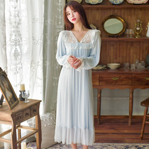 Very fairy nightdress female Spring and Autumn Fairy style cute Net red pajamas lace sexy explosive Japanese sweet modal