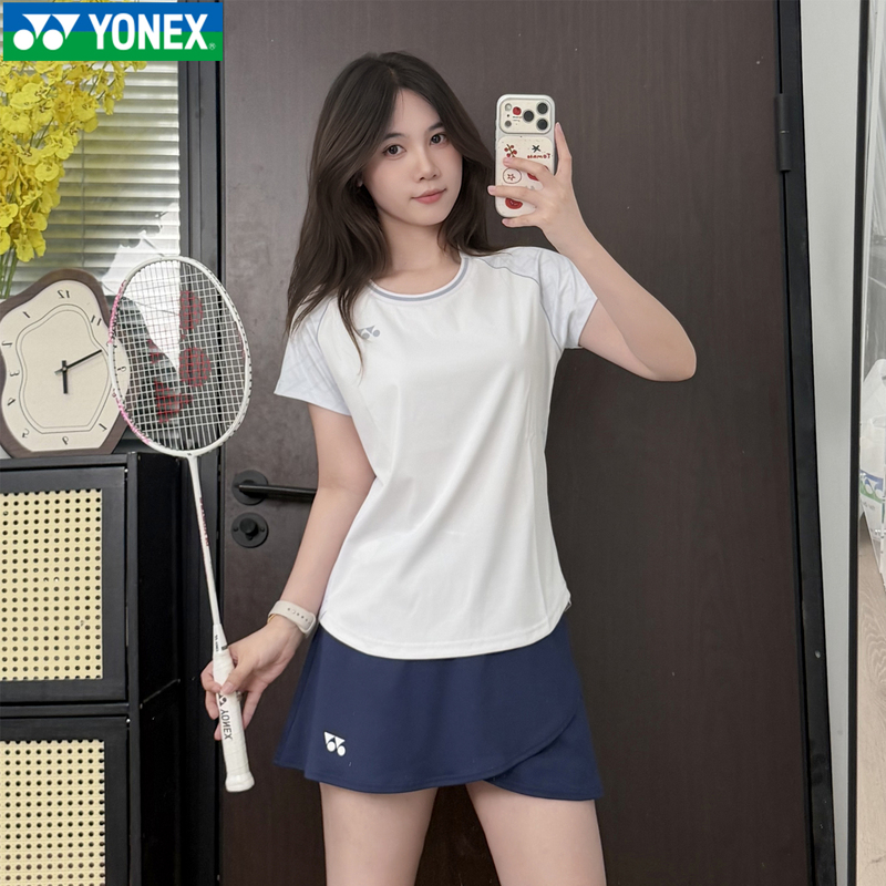 Suit 2026 New Yonex Badminton Suit Breathable Short-Sleeved Skirt Women's Sports T-Shirt