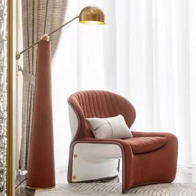 Nordic light luxury designer's fiberglass reinforced plastic special-shaped lotus chair, hotel and villa popular shell chair, living room reception chair