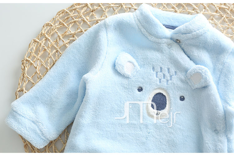 Luật D * 6-24 tháng ~ trẻ sơ sinh mùa thu và mùa đông san hô lông cừu jumpsuit nam và nữ quần áo trẻ em kiểu nhà đồ bơi cho bé