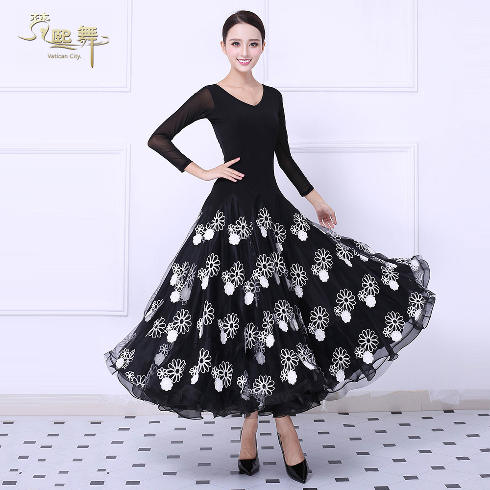 Dancing Dancing Suit Big Swing Dress New National Mark Dance Competition Big Swing Morden Dance Dress Dancing Dress Dress dress-Taobao