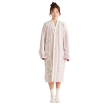 PRIMEET Pie Mi Half Suede Sleeping Gown Lady Autumn Winter Style 2023 New Pyjamas Cute Thickened Warm Home Clothing