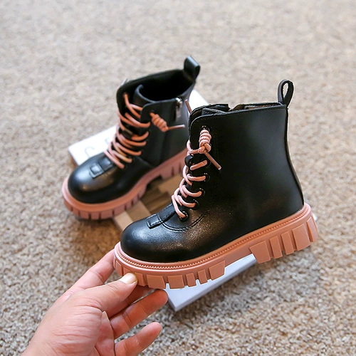 Martens, туфли, демисезонные детские ботинки, универсальные сапоги для мальчиков, средней длины