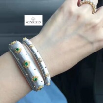 (Westin Jewelry) Heavy industry high-end Italian woven gold craft 18k gold white gold diamond bracelet