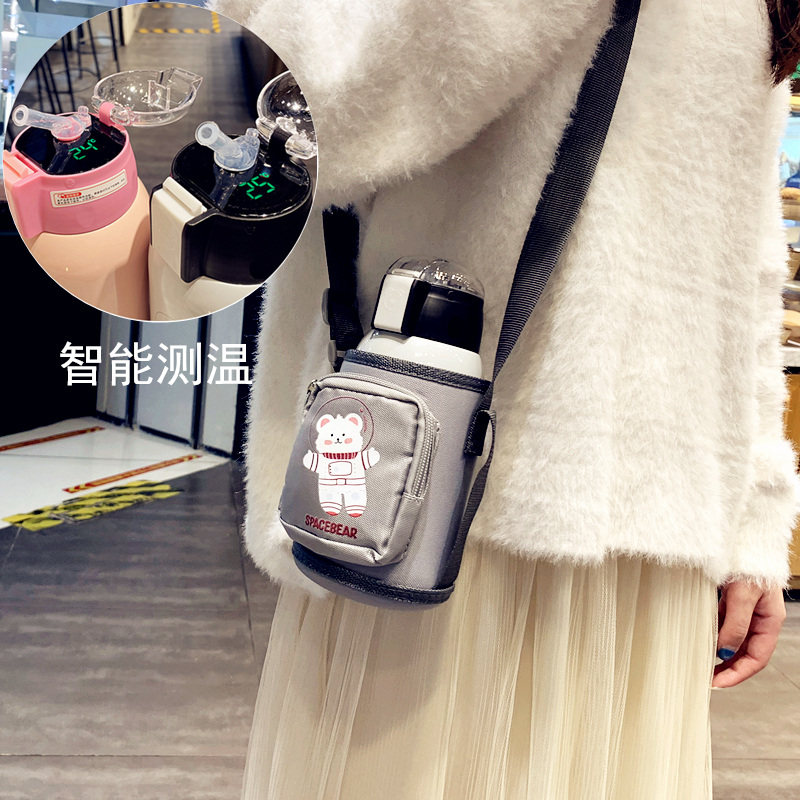 Smart warm - up children's double - cover 316 insulation cup female students can drink cup baby portable large - capacity kettle