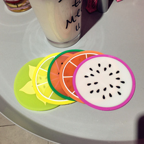 Anti-Burn Personality Cute Fruit Cup Cushion Table Heat Insulation Dining Mat Couple Cups Cushion Silicone Thickened Table Tea Bowl Mat