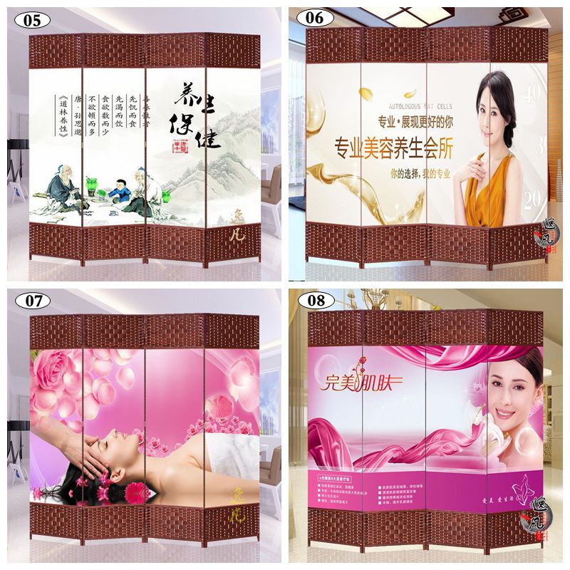 TCM màn hình phân vùng sức khỏe Trung Quốc màn hình vải không thấm nước khách sạn phòng ngủ hiên phòng thời trang màn hình gấp hiện đại - Màn hình / Cửa sổ giá vách ngăn gỗ sồi