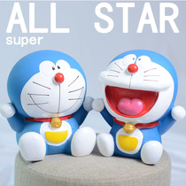 Creative cute robot cat piggy bank piggy bank cartoon Blue fat Hello Kitty coin pot KT Cat birthday gift
