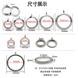 Стеклянный открывающийся кулон из нержавеющей стали, подвеска, 38mm, цвета киновари