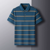 Мужская тонкая хлопковая футболка polo, короткий рукав, для мужчины среднего возраста