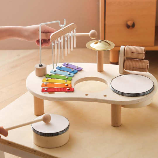 Piano de coordinación mano-ojo para niños con música multifuncional para bebés
