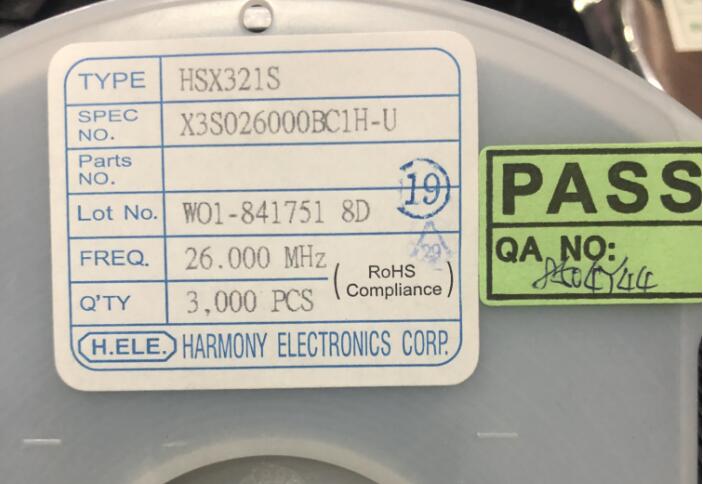 HELE Passive crystal oscillator HSX321S 26M 26MHZ X3S026000BC1H-U plus high brand