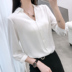 Áo sơ mi kẻ sọc 2019 xuân nữ chuyên nghiệp áo voan cổ chữ V mùa thu nữ áo sơ mi nữ đẹp Áo sơ mi