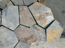 Natural Green Stone Slab Rock Ice Cracks Net Patch Stone Yard Brick Wall Anti Slip Irregular Garden Square Outdoor Floor Tiles
