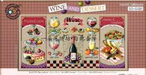 French imports DMC cross embroidered self-matching piece drawings Print SODA SO-G120 red wine and refreshments