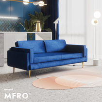 Small family style fabric sofa minimalist modern living room light and luxurious cloth Nordic ins Wind net red Apartment Clothing Shop