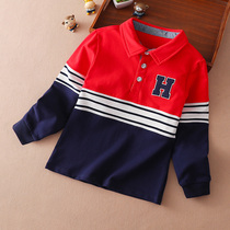 British Academy style Boys T-shirt long sleeve children polo shirt coat autumn and winter New 2021 Tide brand childrens clothing foreign gas