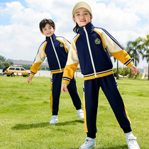 Kindergarten uniforms spring and autumn new sports four-piece set college style autumn primary school uniforms second grade class uniforms cotton