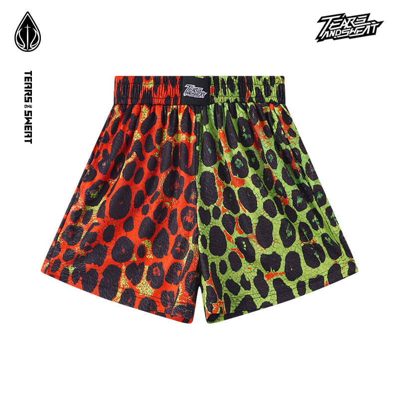Tearsandsweat Rui Ge's Same Style Basketball Men's Quick-Drying Sports Shorts Summer Leopard Print Green Hornet Print Sand Tearsandsweat Rui Ge's Same Style Basketball Men's Quick-Drying Sports Shorts Summer Leopard Print Green Hornet Print Sand