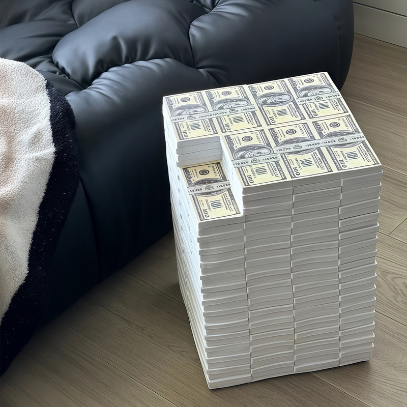 Dollar Bill Stool, Nigo Style, Internet-Famous Dollar Bill Shoe-Changing Stool, Trendy Floor Decoration for Living Room, Creative Soft Decoration