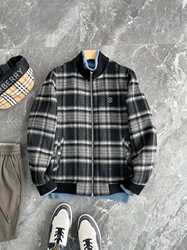 ເສື້ອກັນໜາວ plaid Wool plaid jacket ຜູ້ຊາຍສອງຊັ້ນ detachable liner detachable ດູໃບໄມ້ລົ່ນແລະລະດູຫນາວຈົດຫມາຍ z