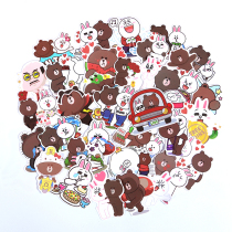 36 cute bear stickers guitar skateboard Computer mobile phone notebook stickers luggage tie rod hand account stickers