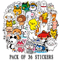 Japanese animal luggage sticker waterproof tide card skateboard notebook guitar sticker trolley suitcase suitcase sticker