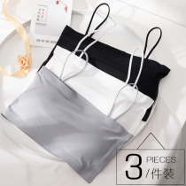 Wrap chest bottoming shirt with tube top type anti-glare ice silk thin section beautiful back suspender net red popular underwear womens summer