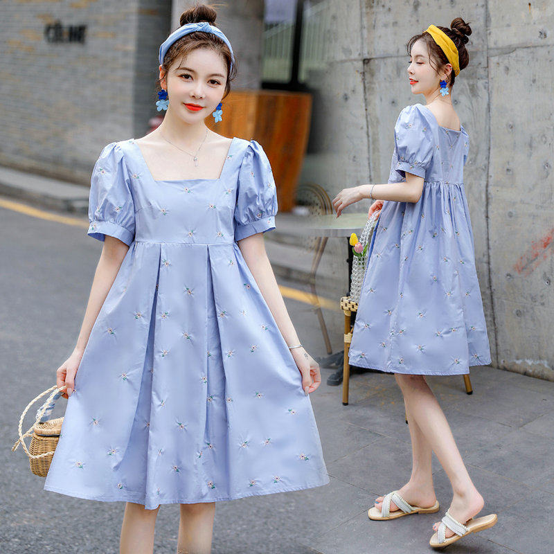 Pregnant women summer dress dress breastfeeding maternity skirt summer high-end maternity dress summer suit one-shoulder top breastfeeding