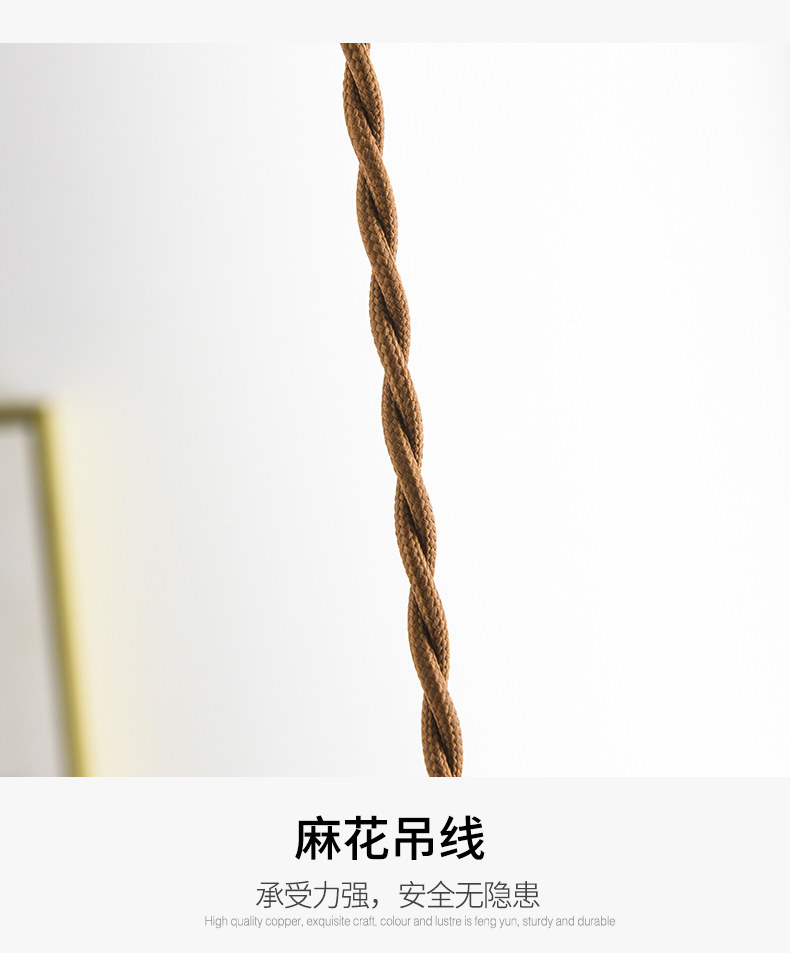 Ресторан люстра 美式风格吊灯单头厨房餐厅吊灯实木装饰灯创意玻璃田园乡村复古灯 OTHER