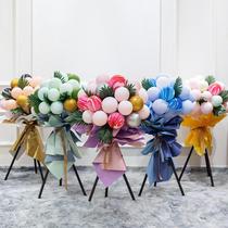 Celebration of the 12th Anniversary Road Jigi Balloon Column Exhibition Hall New Opening Arch Flower Basket Scene Decoration Store