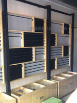 Smart side cabinet Flannel steel wood cabinet Jewelry Jewelry Necklace earrings Earrings Ring cabinet Boutique wall display rack