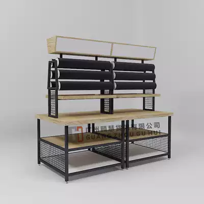New shelf smart jewelry shelf maternal and child black grid shelf boutique steel and wood display rack multi-function display rack