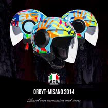 AGV ORBYT motorcycle helmet men and women double lens three - quarters of electric vehicle safety helmets