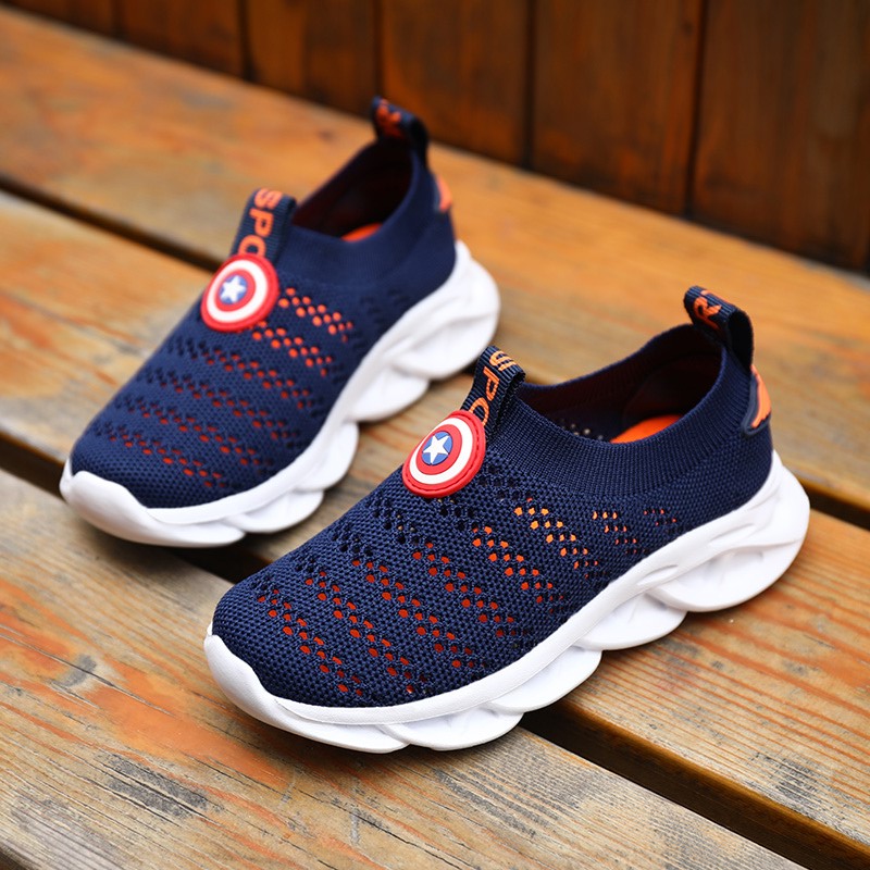 Boys' shoes summer breathable medium and big children's soft-soled running sports mesh shoes children's pedal hollow mesh shoes girls