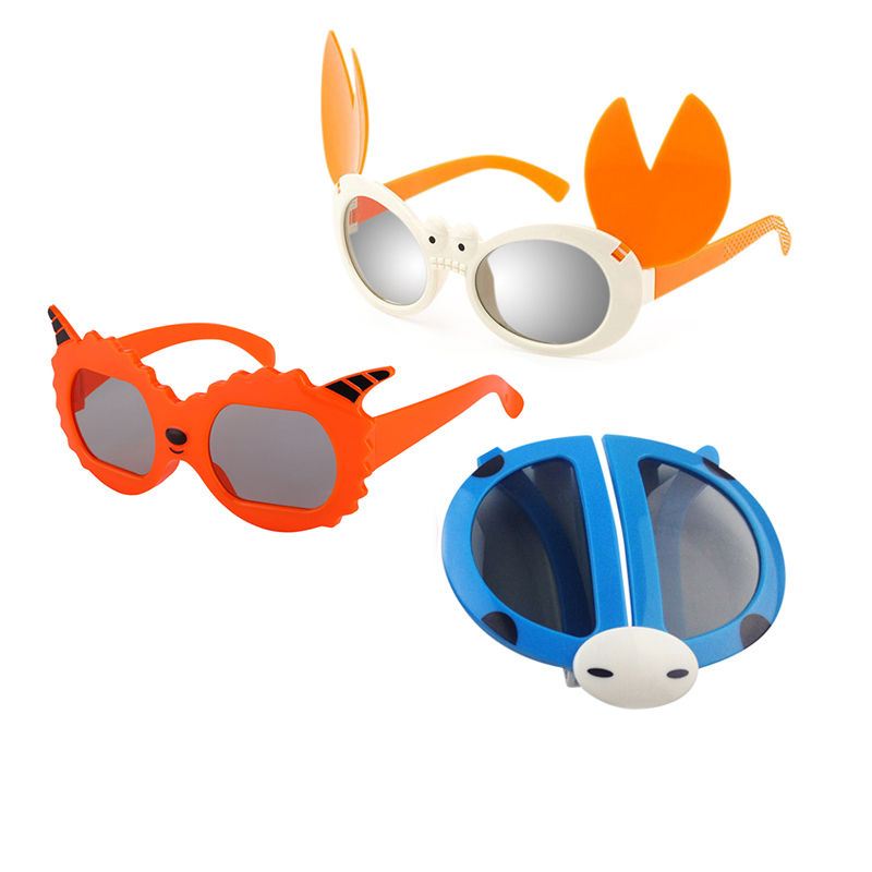 Cinema Children's children 3D glasses small crab small ladybug delight goat cartoon polarized non-shiny three D movies