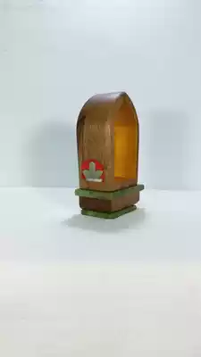 Traditional Chinese Buddhist niche walnut wood gold inlaid jade Buddhist niche small Buddhist niche Mini niches can be customized