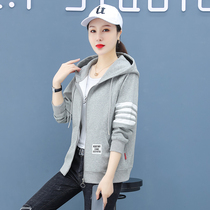 Sweater coat womens spring and autumn models 2021 new foreign style fashion thin age Joker cardigan fashion coat women