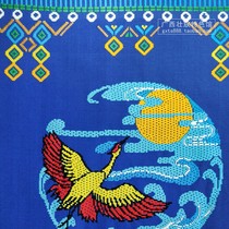 Hexiang Zhuang folk handmade embroidery brocade Zhuang brocade hanging wall hanging background wall decoration living room wall decoration