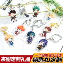 Acrylic keychain custom creative diy cartoon custom couple picture cartoon anime star pendant custom