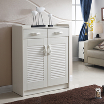 Door shoe cabinet simple modern door hall cabinet door door double door wooden household locker small shoe cabinet small house type