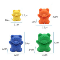 Six Colors Small Bear Poise Small Bear Monsoon Enlightenment Infant Early Education Toys Number of Colors Arrange Rainbow Little Bear