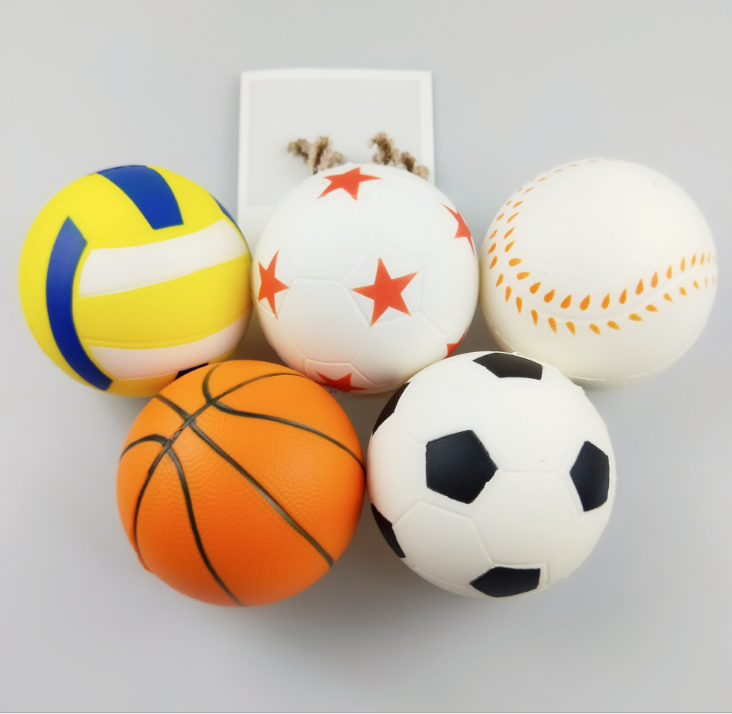 Pinch music slow rebound football volleyball basketball children adult decompression vent props simulation toys set of 4