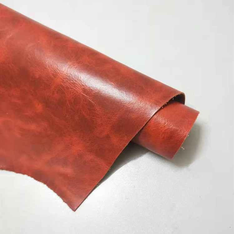 Dầu sáp da bọc da sofa da bọc da toàn bộ da hạt dẻ bọc da - Vải vải tự làm vải canvas họa tiết