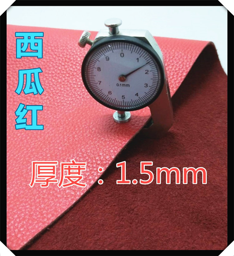 Da bò màu hồng dưa hấu da đỏ da đỏ hồng da lộn da bò màu da cam vải toàn bộ da bò cắt - Vải vải tự làm vải xô cotton