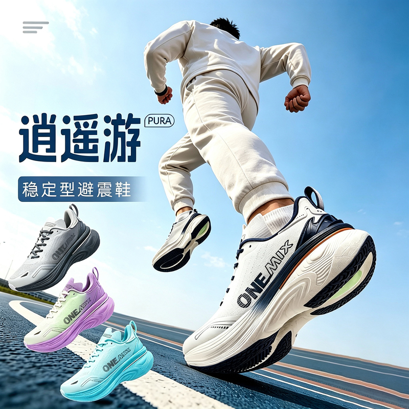 Authentic Xiaoyao You Pura Running Shoes for Men and Women, Soft Sole, Shock-Absorbing, Breathable Mesh, Lightweight, Cushioning, Professional Running Shoes Authentic Xiaoyao You Pura Running Shoes for Men and Women, Soft Sole, Shock-Absorbing, Breathable Mesh, Lightweight, Cushioning, Professional Running Shoes