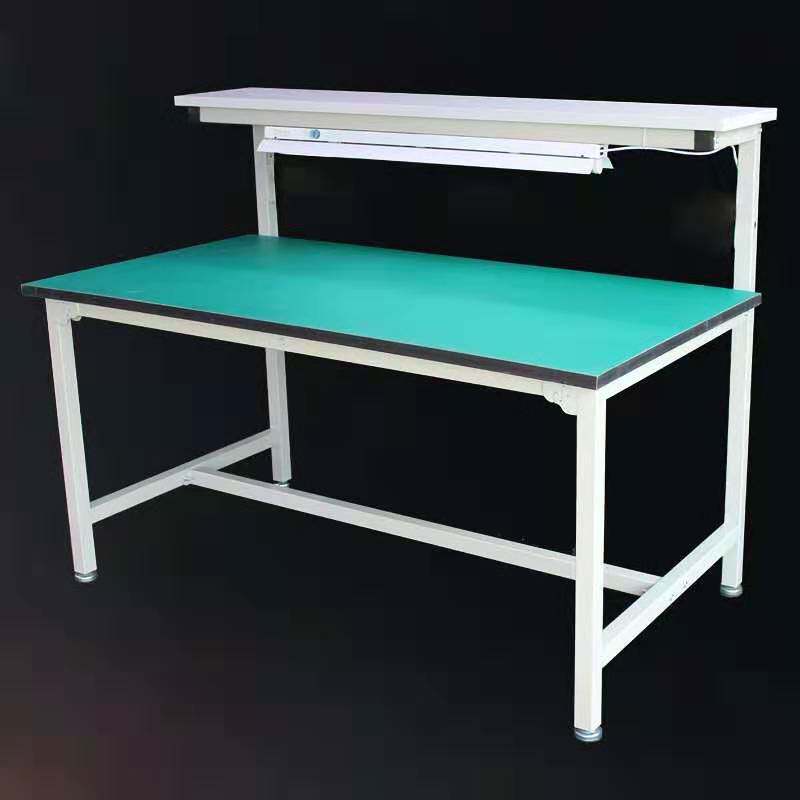 Shenzhen anti-static double-layer workbench with light inspection and maintenance laboratory electronic workshop custom assembly line