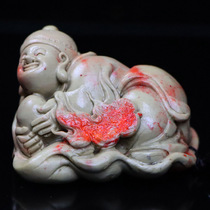 Fixed Price Changhua Bloodstone Carved Boy Offering Treasure Handle