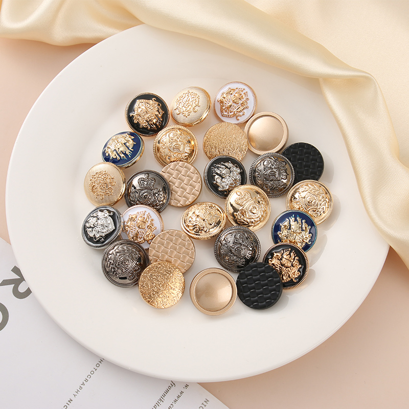 High-end button windbreaker men's and women's suits Balmain lion head gold coat button accessories coat metal buttons