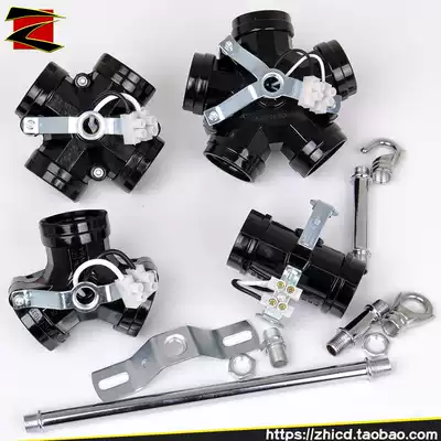 High temperature resistant bakelite E27 screw lamp holder 2 heads 3 heads 4 heads 5 heads multi-head black two three four five large hanging chandelier M10